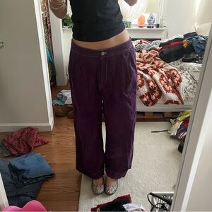 Mango Purple Wide Leg Pants